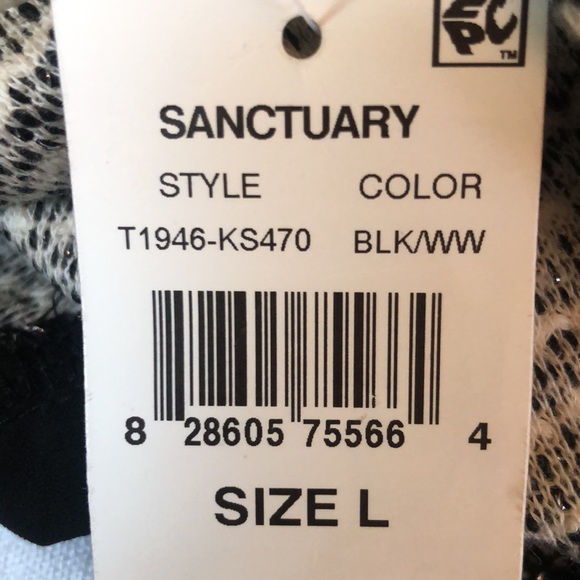 NWT Sanctuary Knit V Neck With Peplum, Size L - Picture 4 of 4